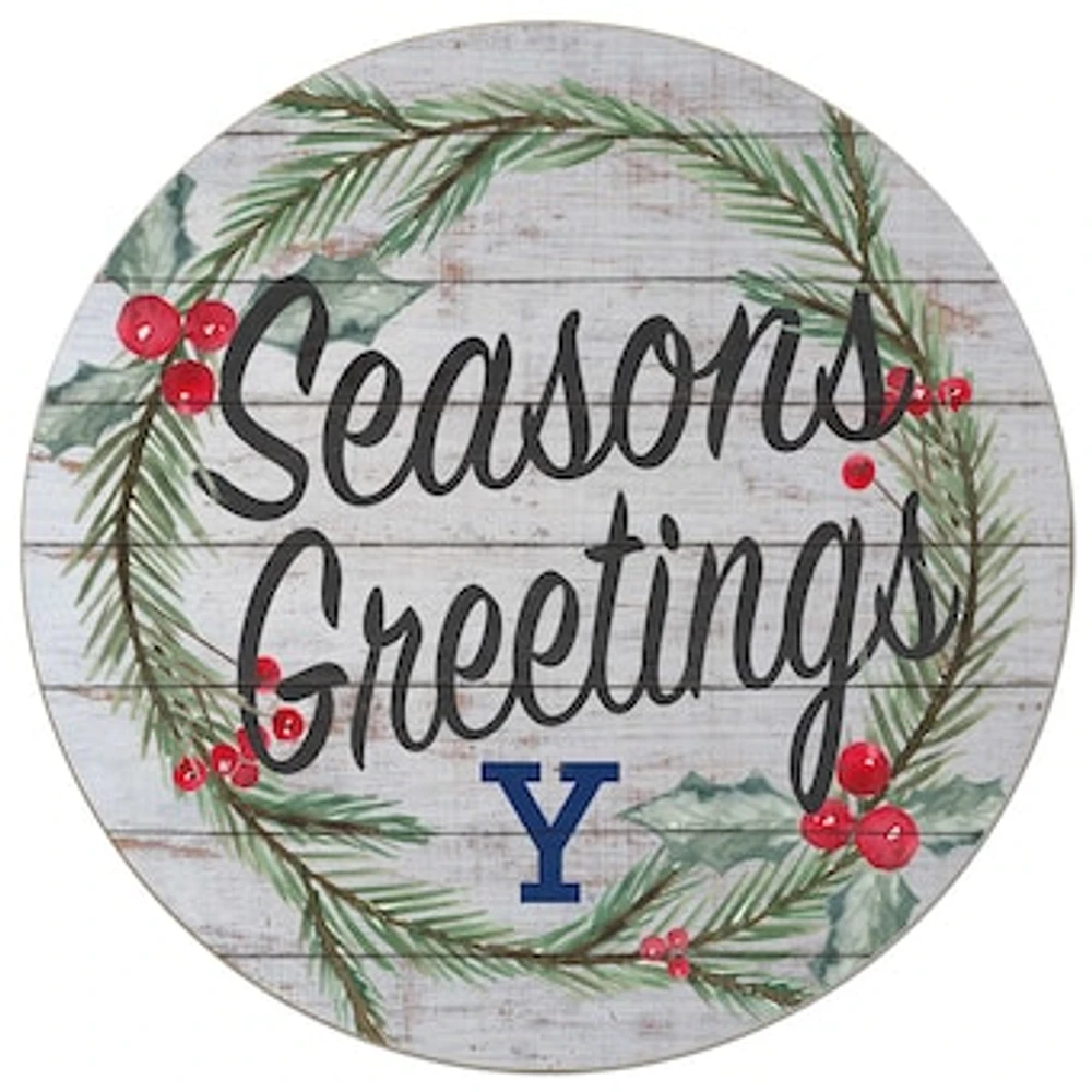Yale Bulldogs 20'' x 20'' Season's Greetings Circle