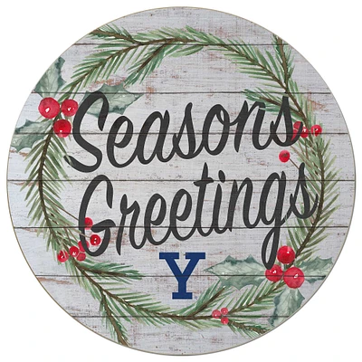 Yale Bulldogs 20'' x 20'' Season's Greetings Circle