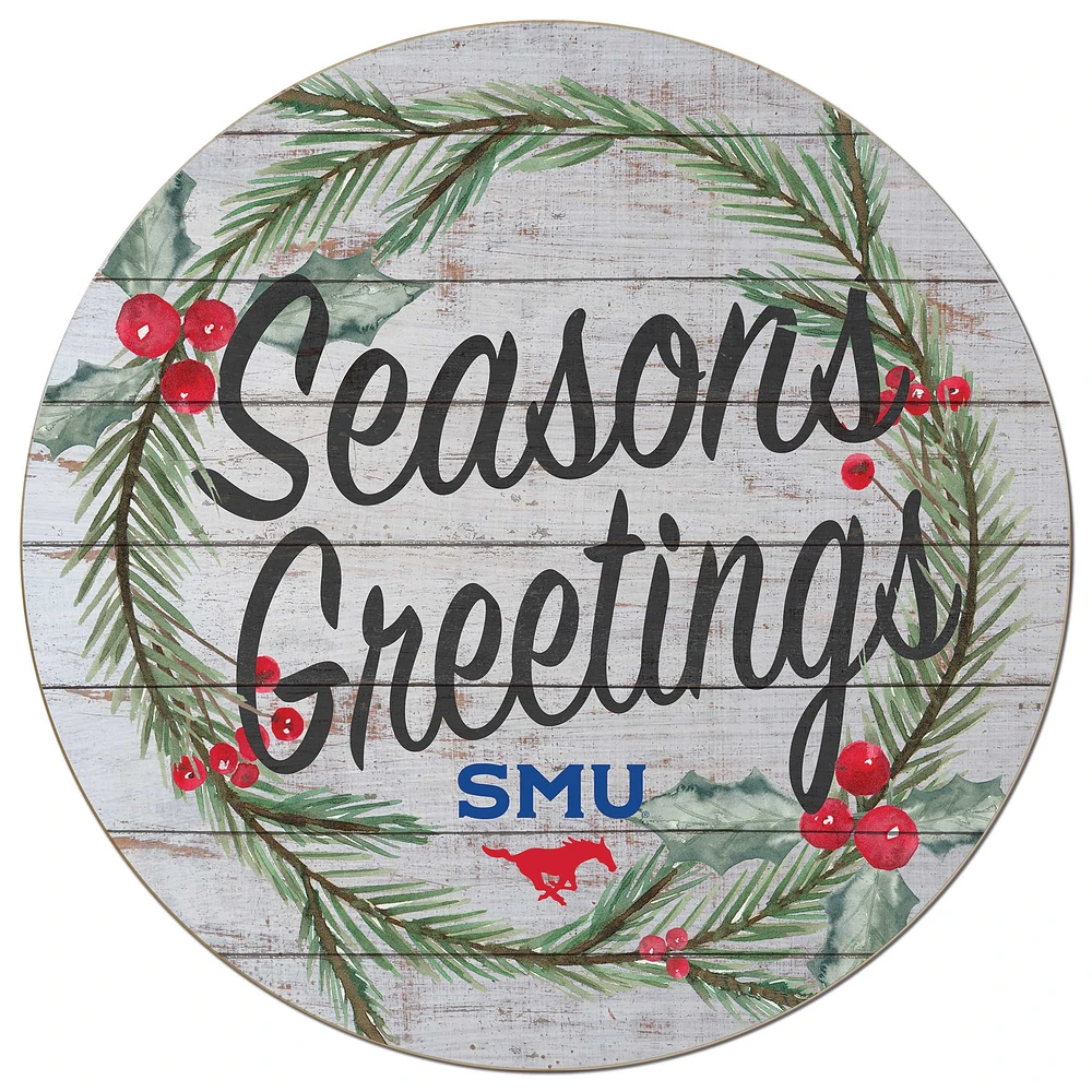 SMU Mustangs 20'' x 20'' Season's Greetings Circle