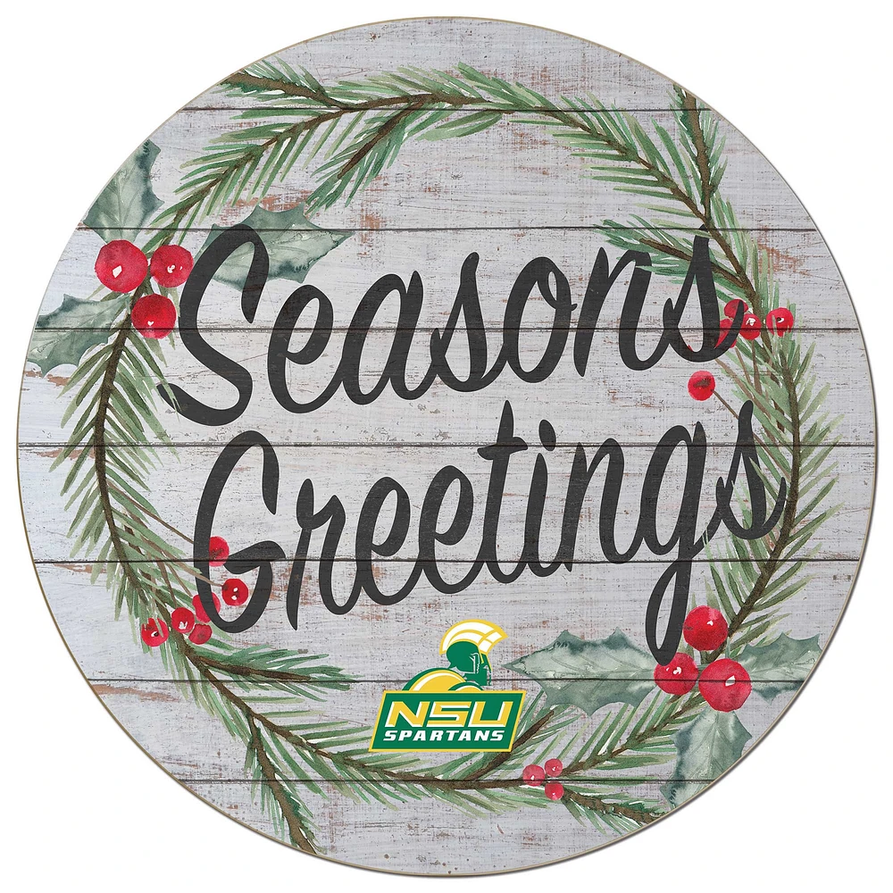 Norfolk State Spartans 20'' x 20'' Season's Greetings Circle