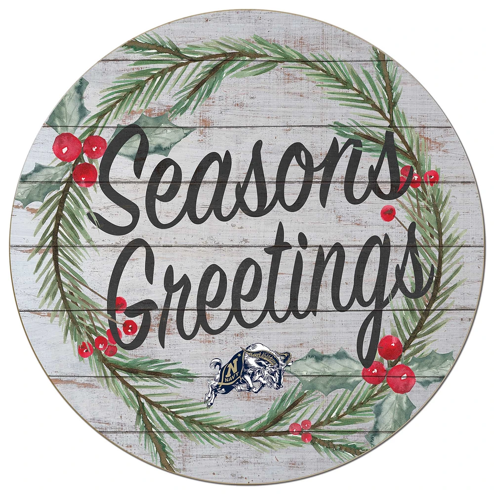 Navy Midshipmen 20'' x 20'' Season's Greetings Circle