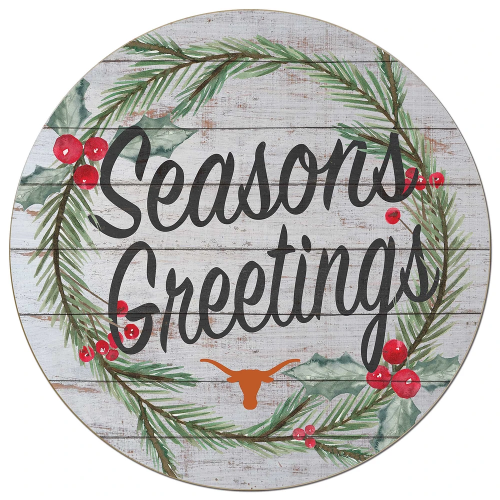 Texas Longhorns 20'' x 20'' Season's Greetings Circle
