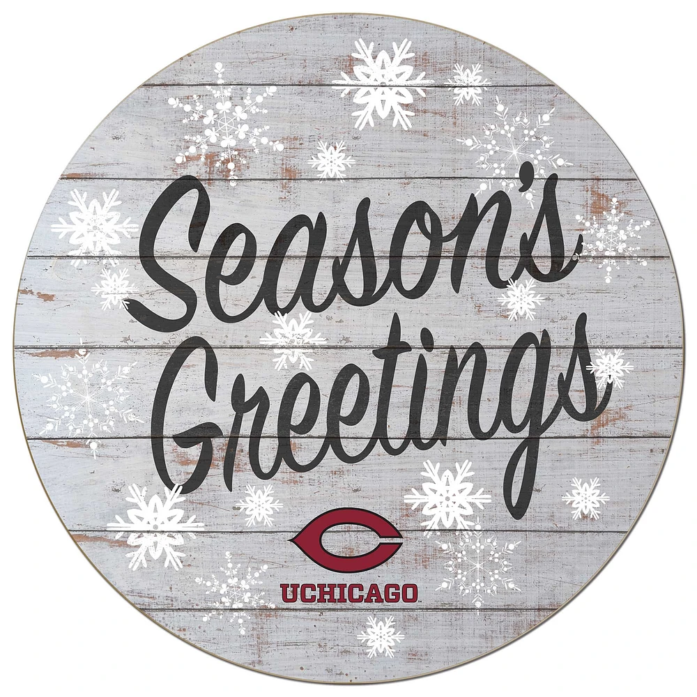 UChicago Maroons 20'' x 20'' Season's Greetings Circle