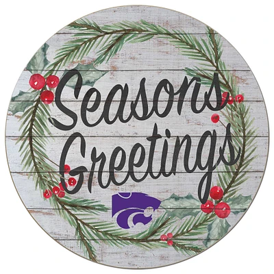Kansas State Wildcats 20'' x 20'' Season's Greetings Circle
