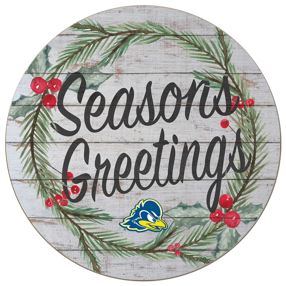 Delaware Fightin' Blue Hens 20'' x 20'' Season's Greetings Circle