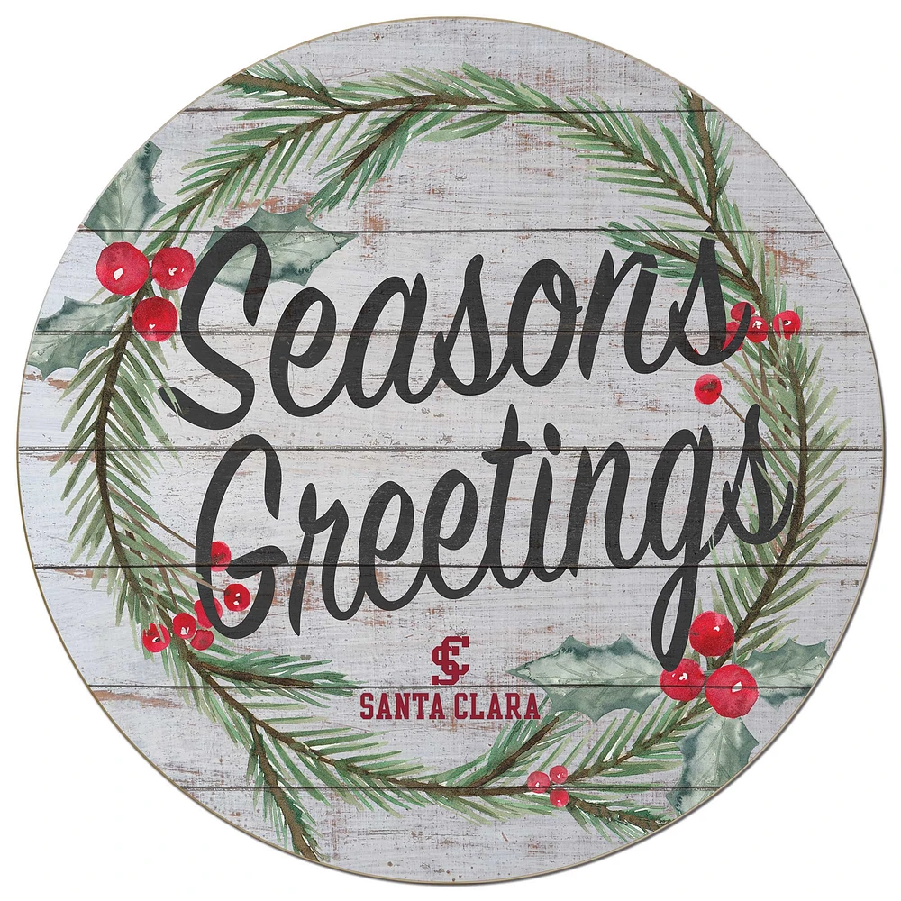 Santa Clara Broncos 20'' x 20'' Season's Greetings Circle