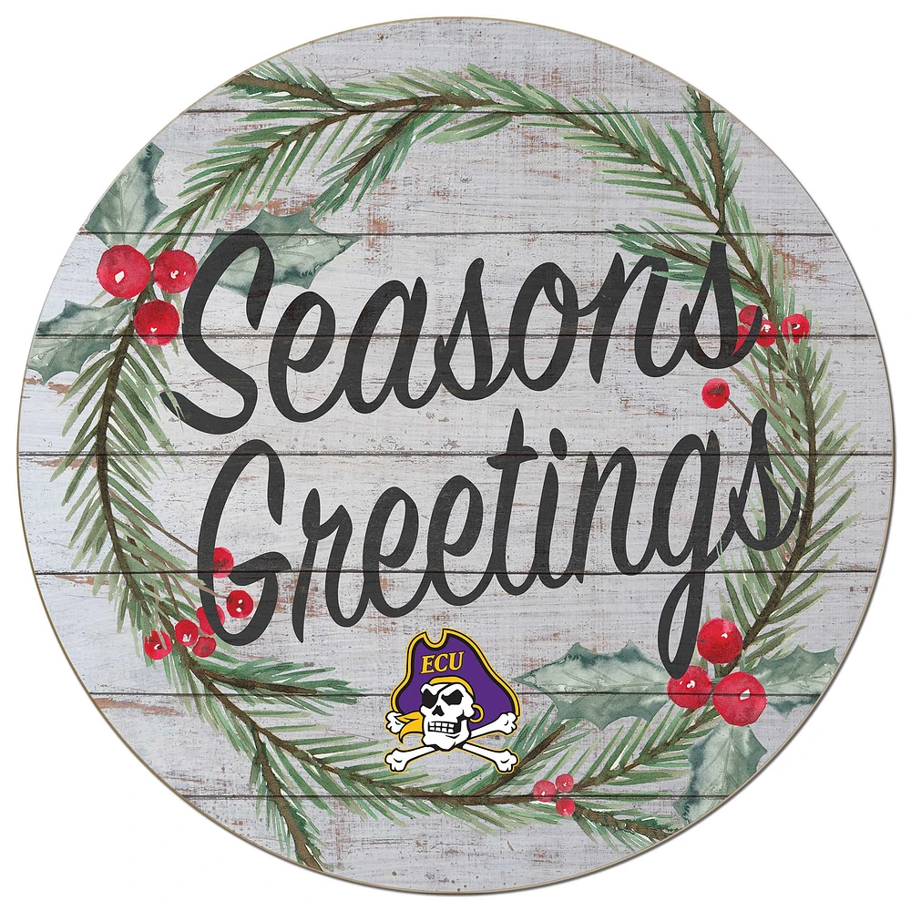 ECU Pirates 20'' x 20'' Season's Greetings Circle