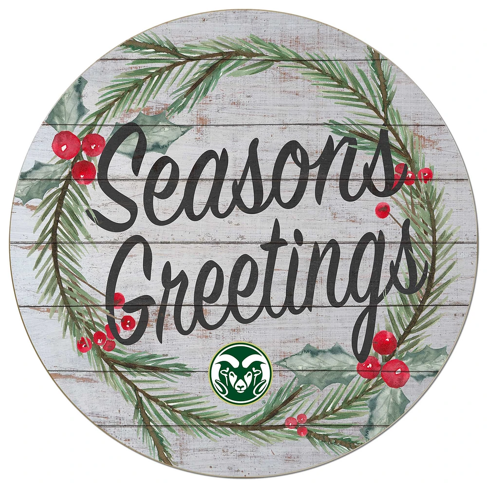 Colorado State Rams 20'' x 20'' Season's Greetings Circle