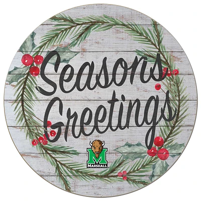 Marshall Thundering Herd 20'' x 20'' Season's Greetings Circle