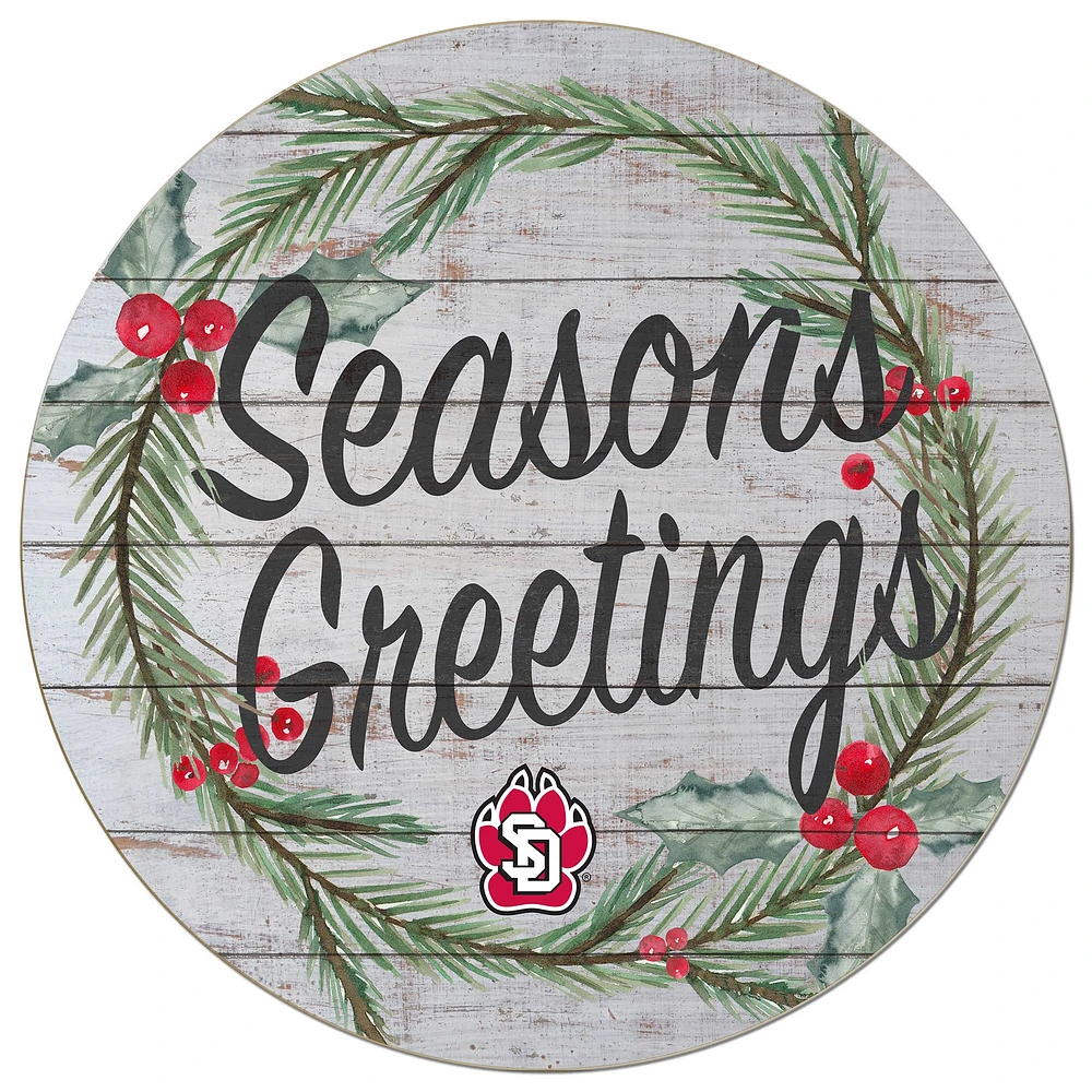 South Dakota Coyotes 20'' x 20'' Season's Greetings Circle