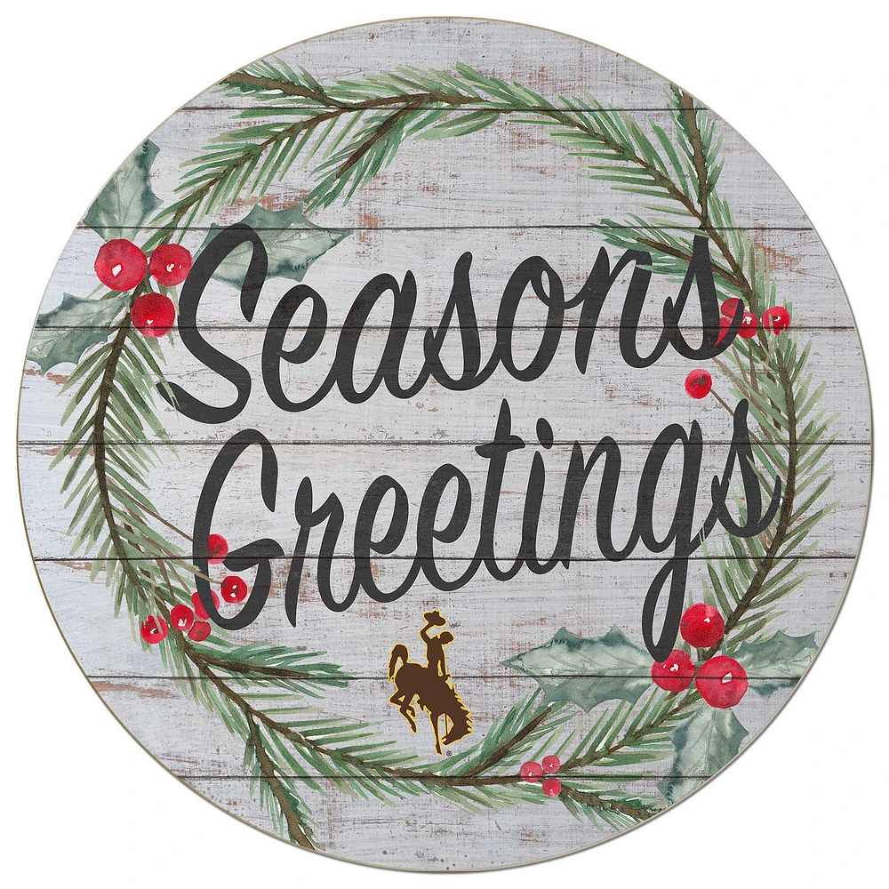 Wyoming Cowboys 20'' x 20'' Season's Greetings Circle