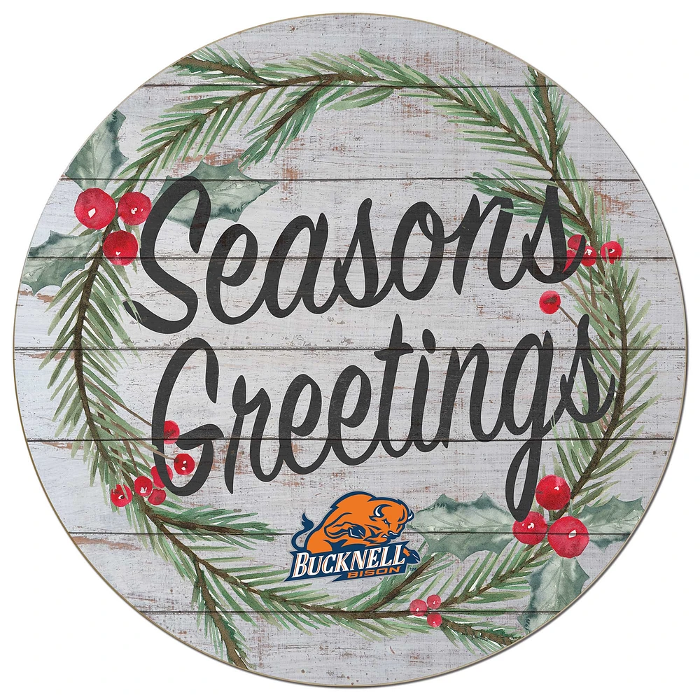 Bucknell Bison 20'' x 20'' Season's Greetings Circle