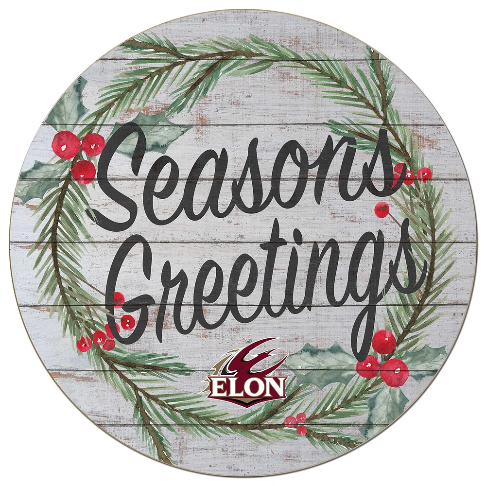 Elon Phoenix 20'' x 20'' Season's Greetings Circle