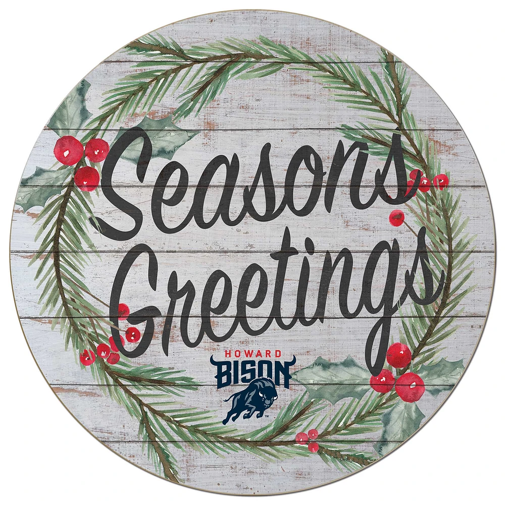 Howard Bison 20'' x 20'' Season's Greetings Circle