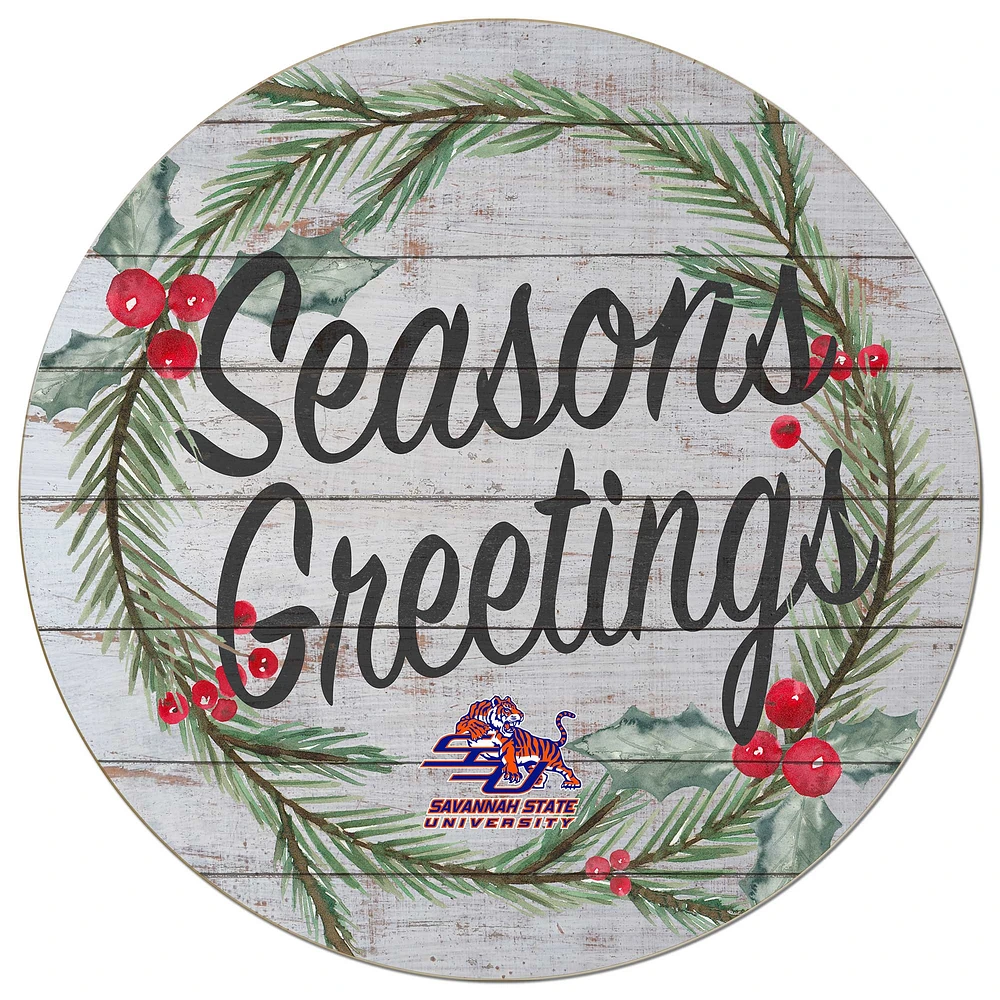 Savannah State Tigers 20'' x 20'' Season's Greetings Circle