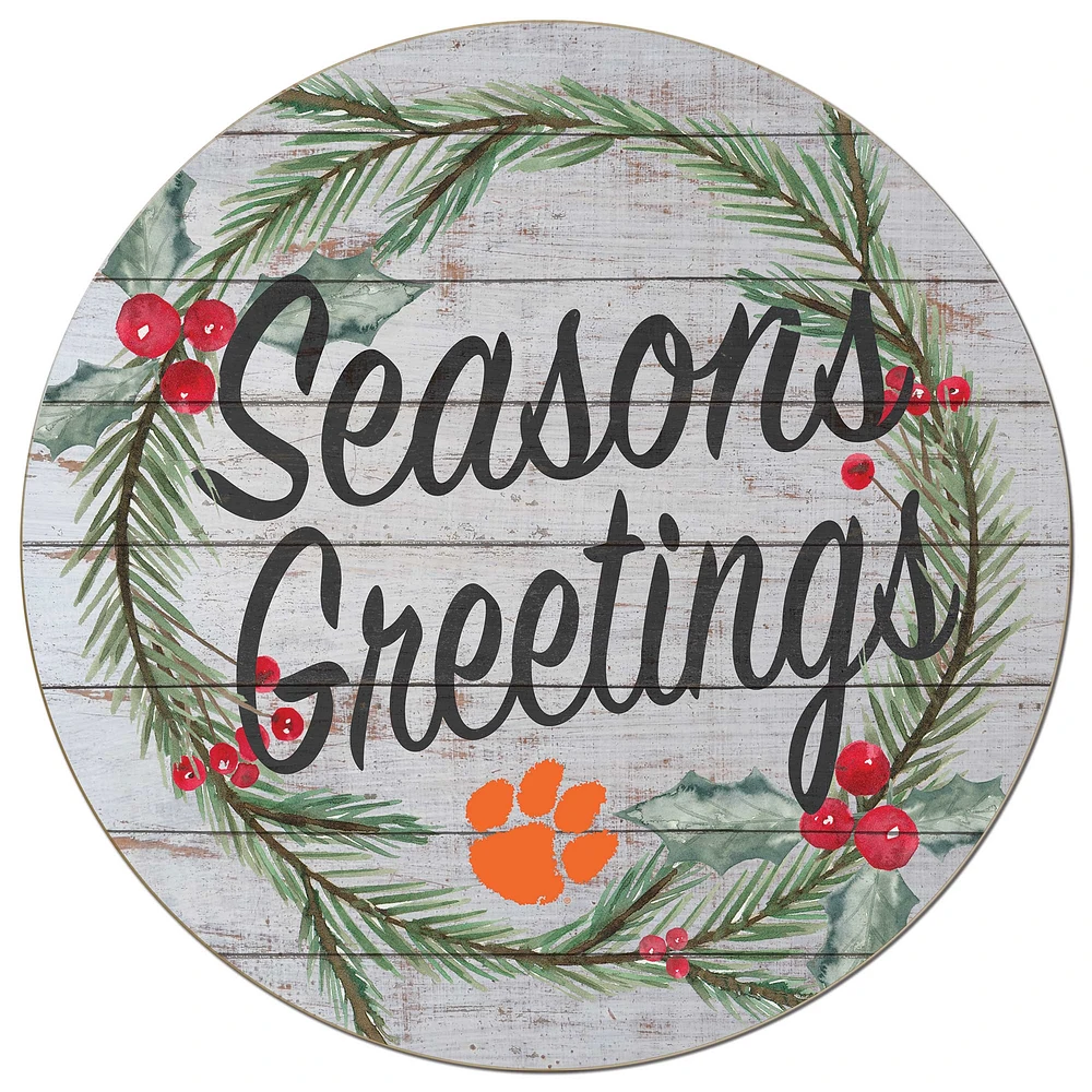 Clemson Tigers 20'' x 20'' Season's Greetings Circle