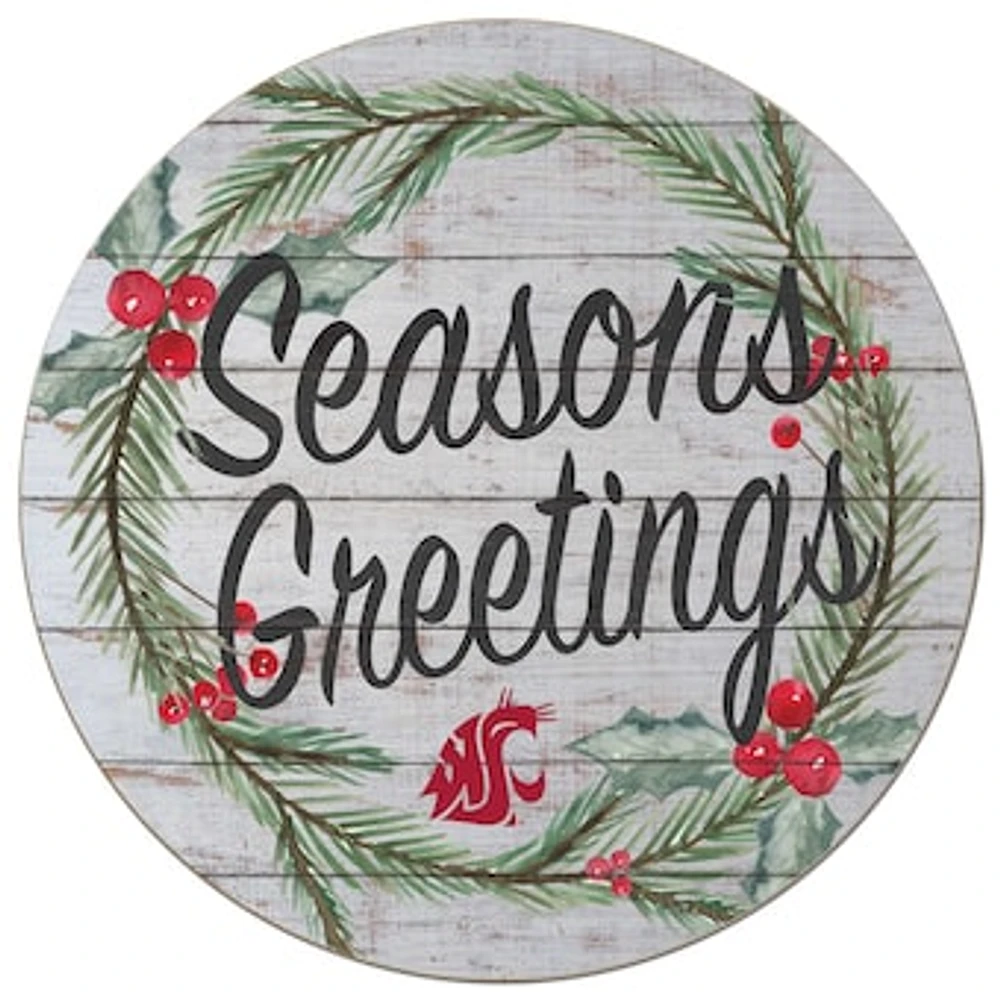 Washington State Cougars 20'' x 20'' Season's Greetings Circle