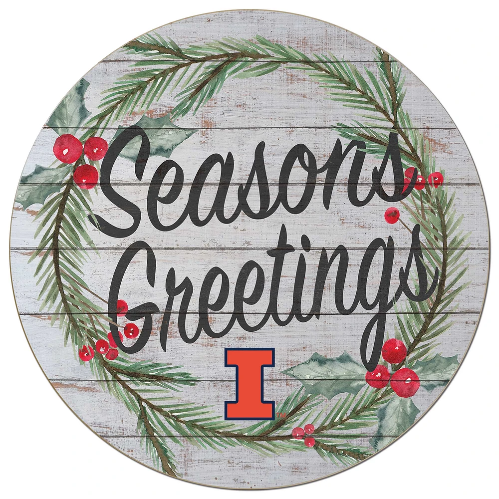 Illinois Fighting Illini 20'' x 20'' Season's Greetings Circle