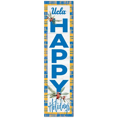UCLA Bruins 12'' x 48'' Happy Holidays Outdoor Leaner