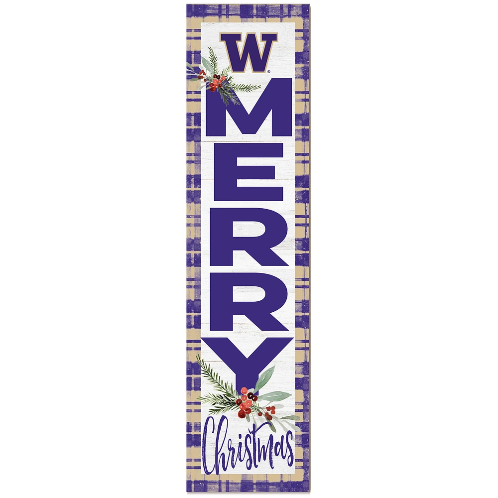 Washington Huskies 12'' x 48'' Outdoor Christmas Leaner