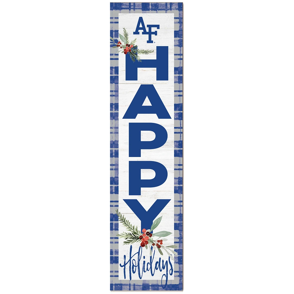 Air Force Falcons 12'' x 48'' Happy Holidays Outdoor Leaner