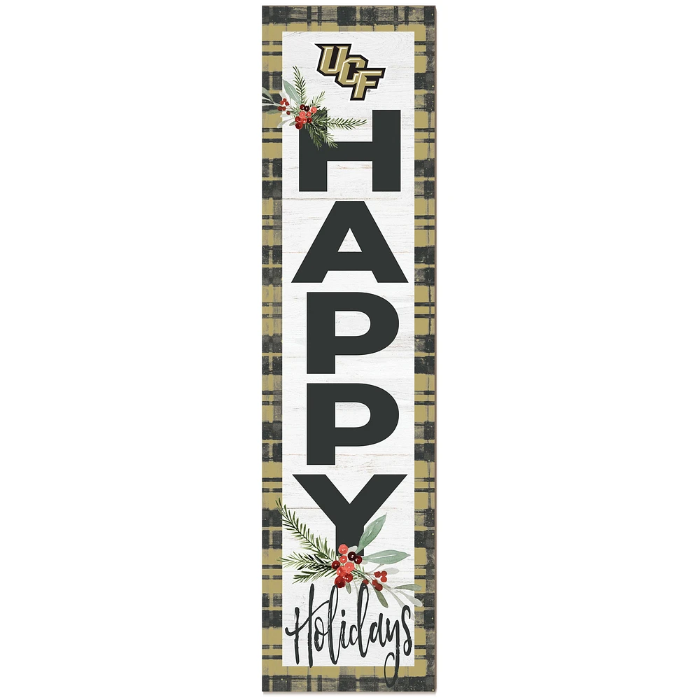UCF Knights 12'' x 48'' Happy Holidays Outdoor Leaner