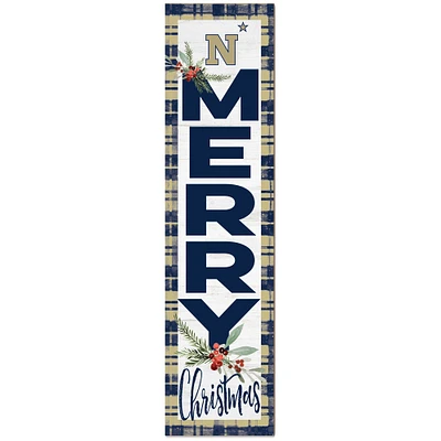 Navy Midshipmen 12'' x 48'' Outdoor Christmas Leaner