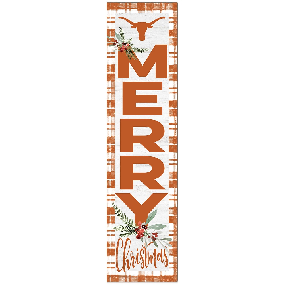 Texas Longhorns 12'' x 48'' Outdoor Christmas Leaner