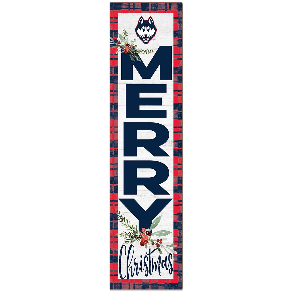 UConn Huskies 12'' x 48'' Outdoor Christmas Leaner