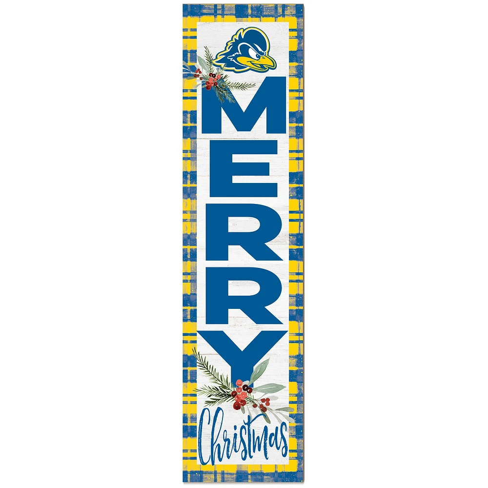 Delaware Fightin' Blue Hens 12'' x 48'' Outdoor Christmas Leaner