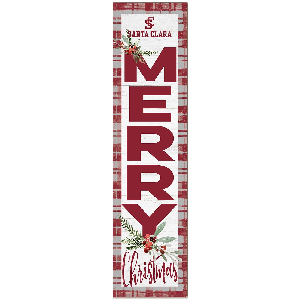 Santa Clara Broncos 12'' x 48'' Outdoor Christmas Leaner