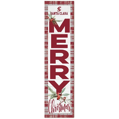 Santa Clara Broncos 12'' x 48'' Outdoor Christmas Leaner