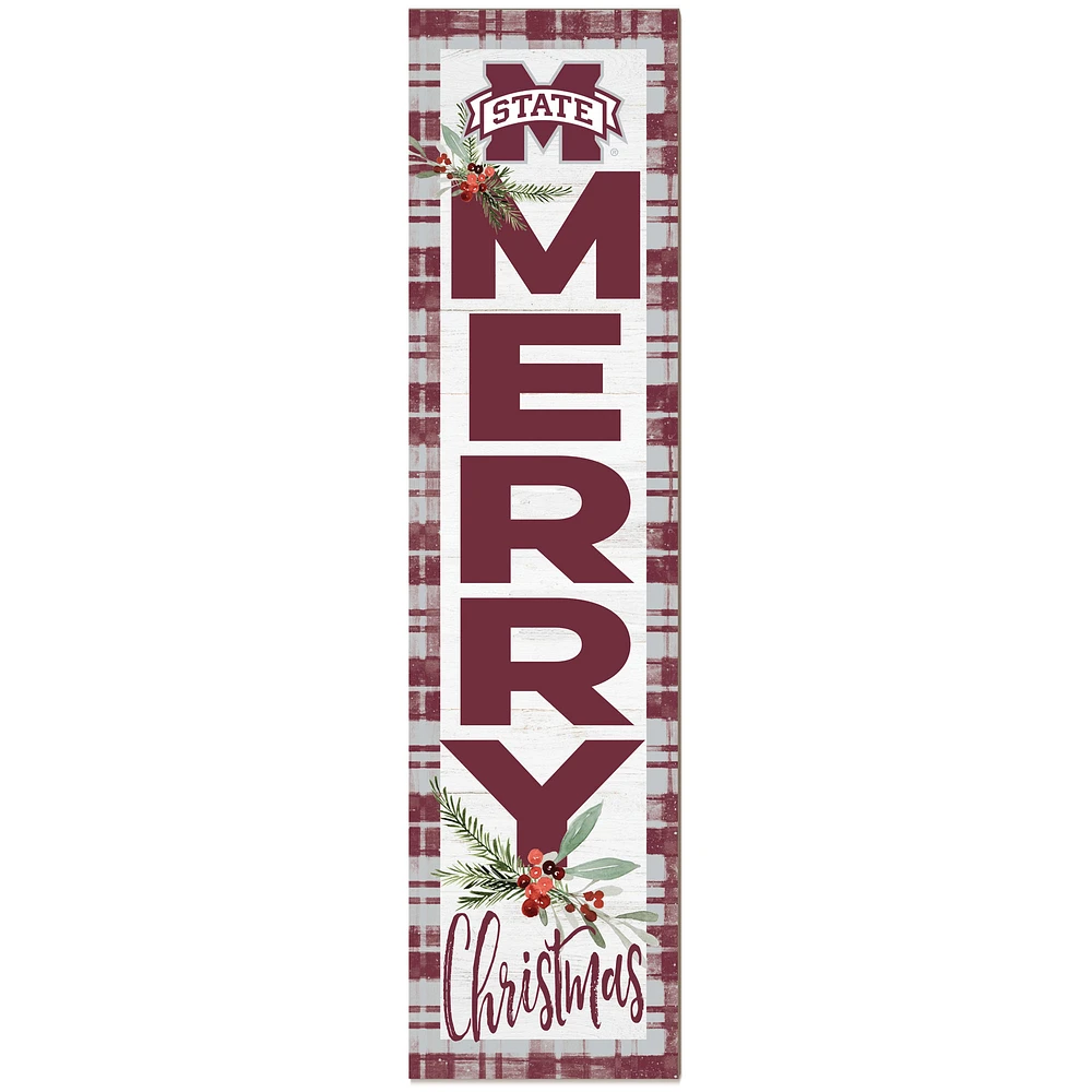 Mississippi State Bulldogs 12'' x 48'' Outdoor Christmas Leaner