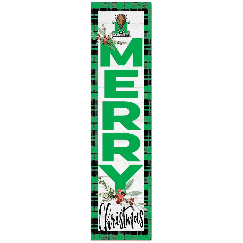 Marshall Thundering Herd 12'' x 48'' Outdoor Christmas Leaner