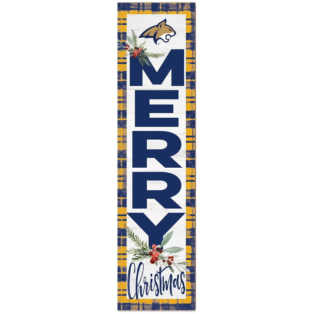 Montana State Bobcats 12'' x 48'' Outdoor Christmas Leaner