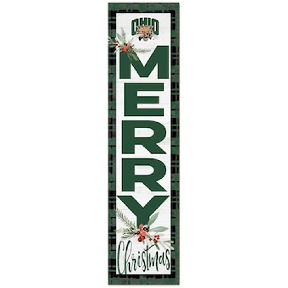 Ohio Bobcats 12'' x 48'' Outdoor Christmas Leaner