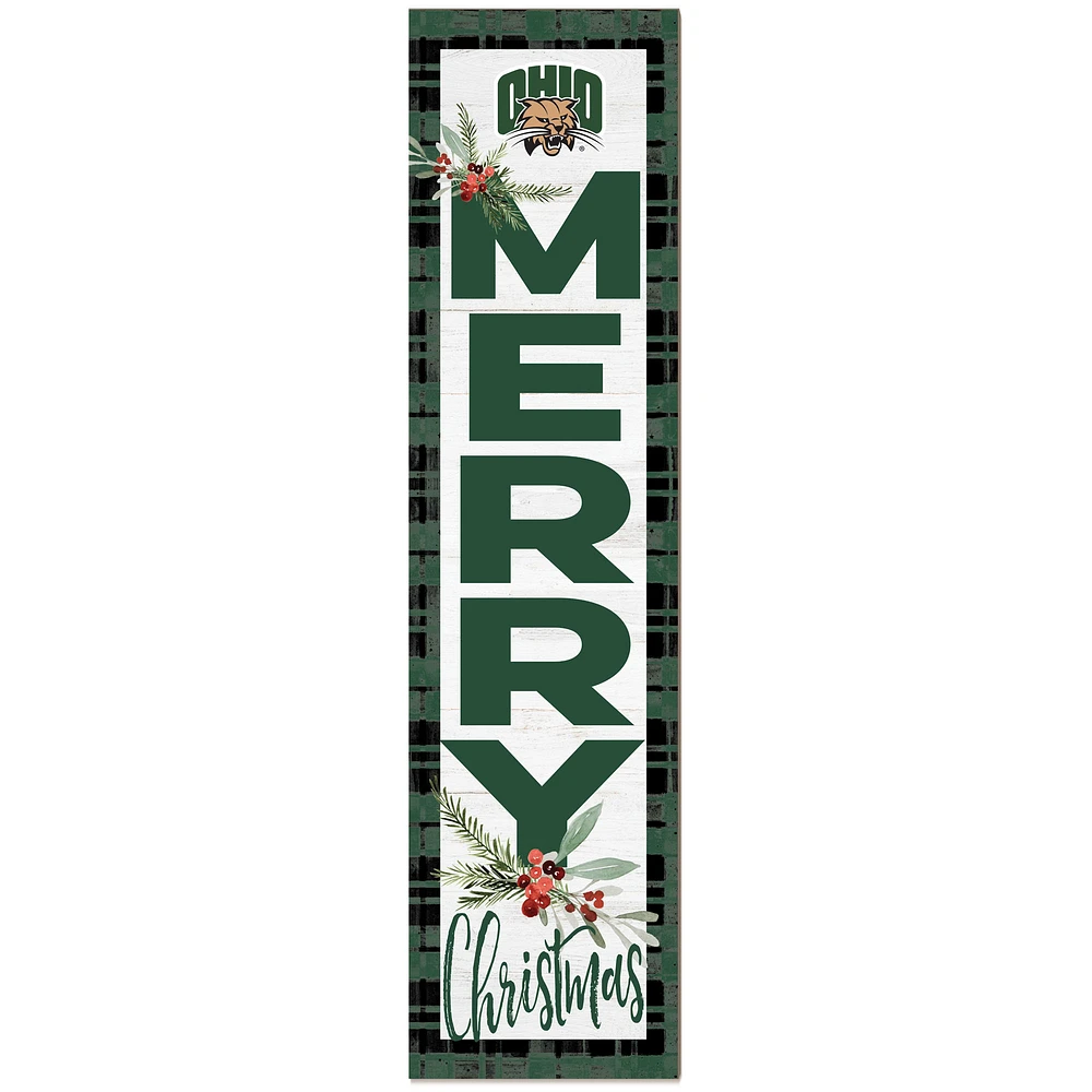 Ohio Bobcats 12'' x 48'' Outdoor Christmas Leaner