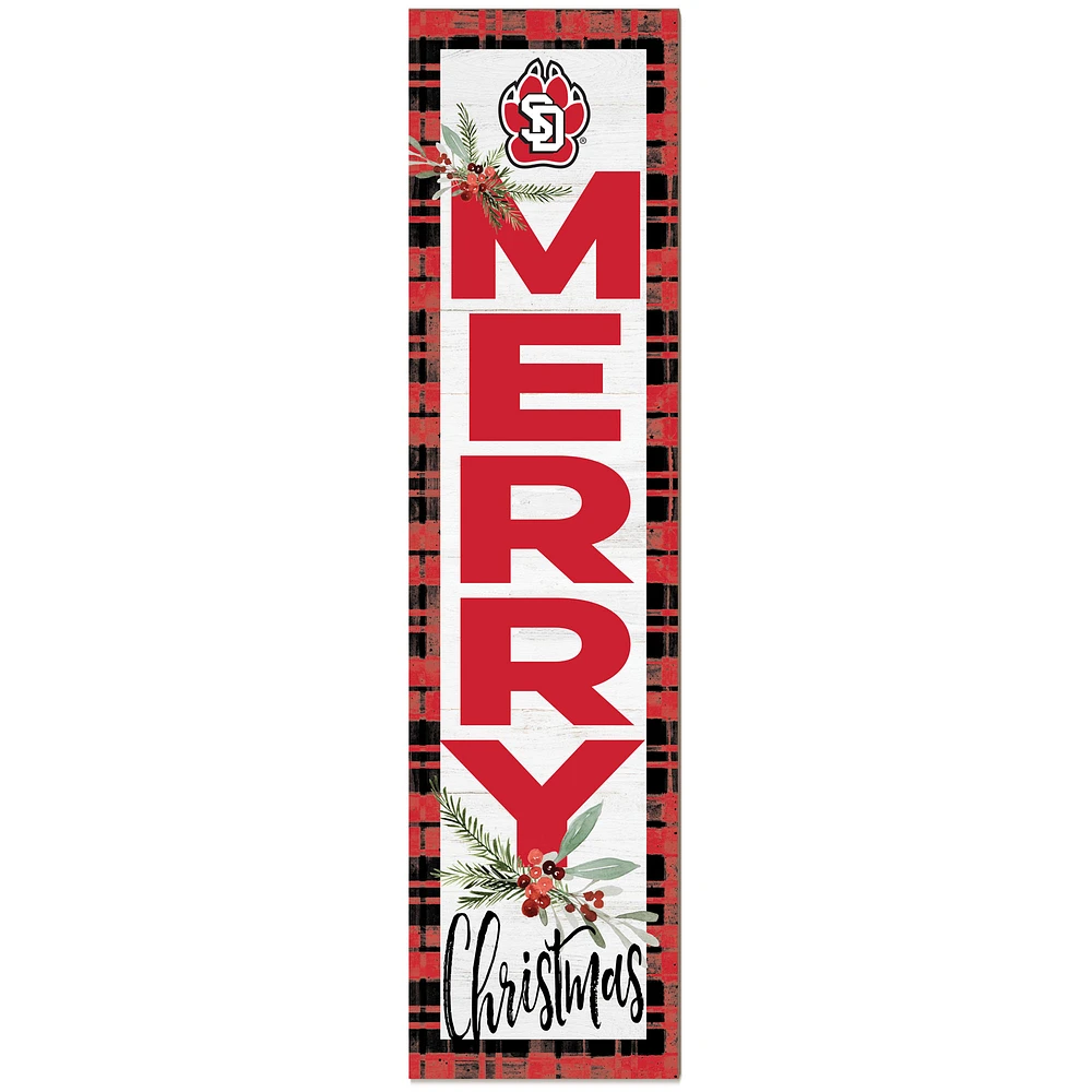 South Dakota Coyotes 12'' x 48'' Outdoor Christmas Leaner