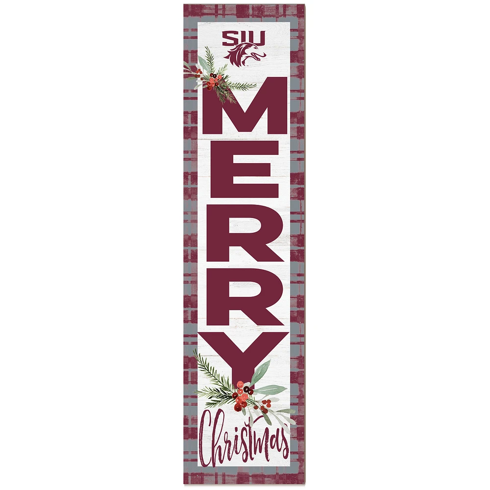 Southern Illinois Salukis 12'' x 48'' Outdoor Christmas Leaner