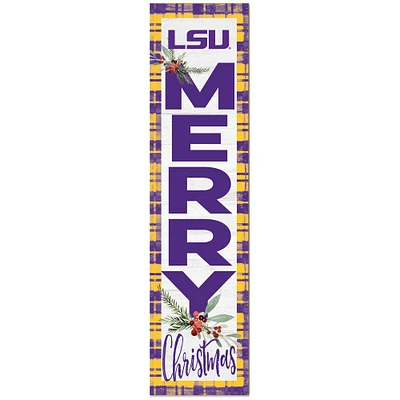 LSU Tigers 12'' x 48'' Outdoor Christmas Leaner