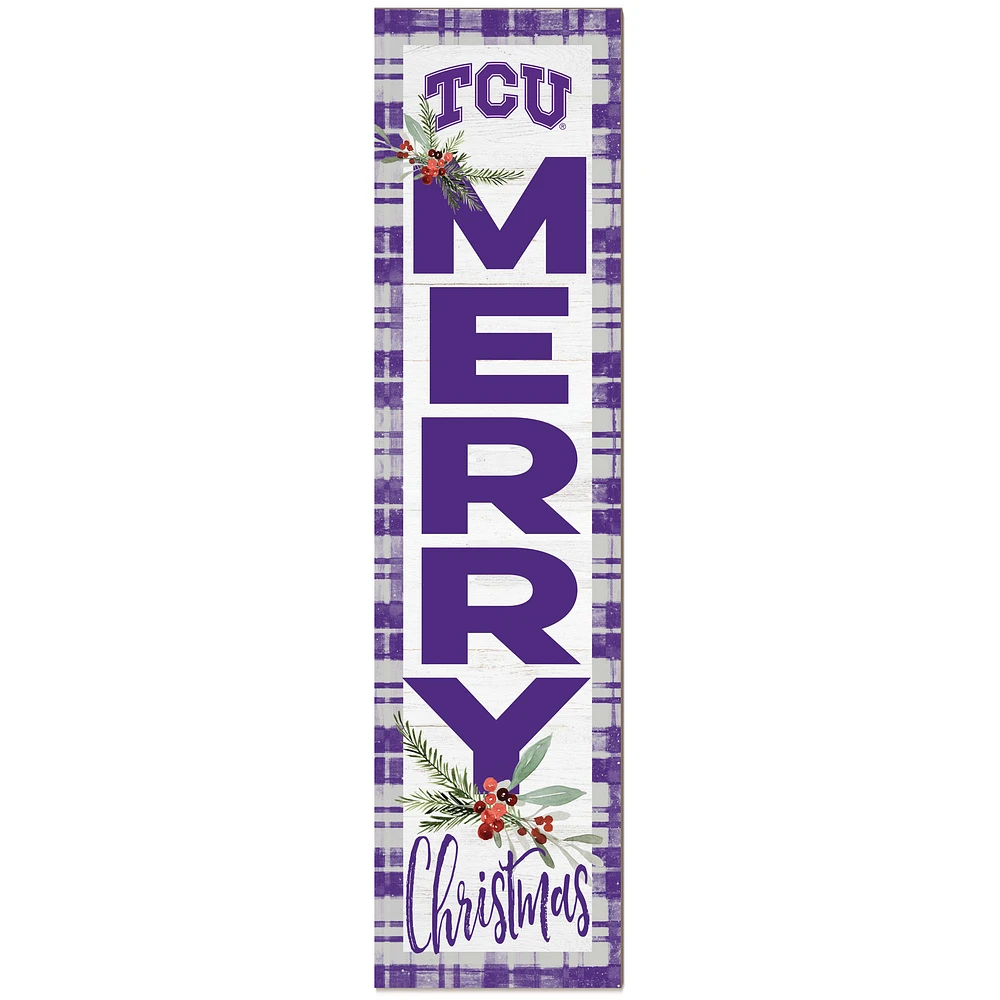 TCU Horned Frogs 12'' x 48'' Outdoor Christmas Leaner