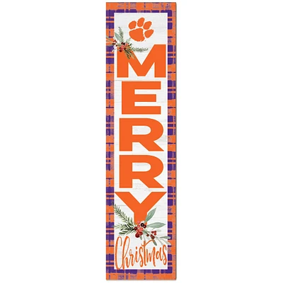 Clemson Tigers 12'' x 48'' Outdoor Christmas Leaner