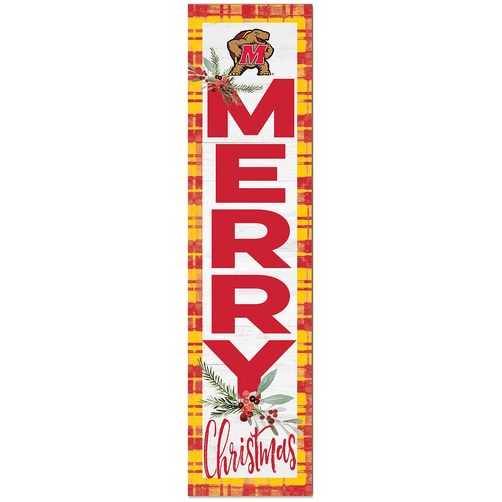 Maryland Terrapins 12'' x 48'' Outdoor Christmas Leaner