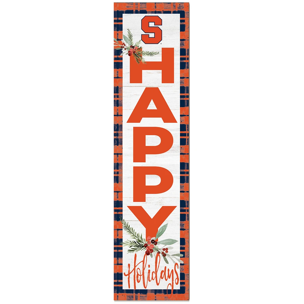 Syracuse Orange 12'' x 48'' Happy Holidays Outdoor Leaner