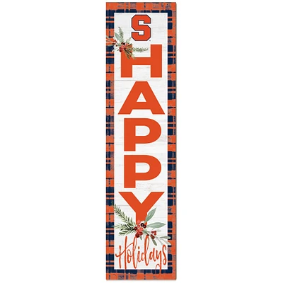 Syracuse Orange 12'' x 48'' Happy Holidays Outdoor Leaner