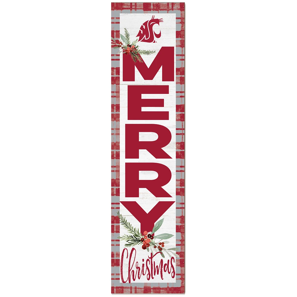Washington State Cougars 12'' x 48'' Outdoor Christmas Leaner