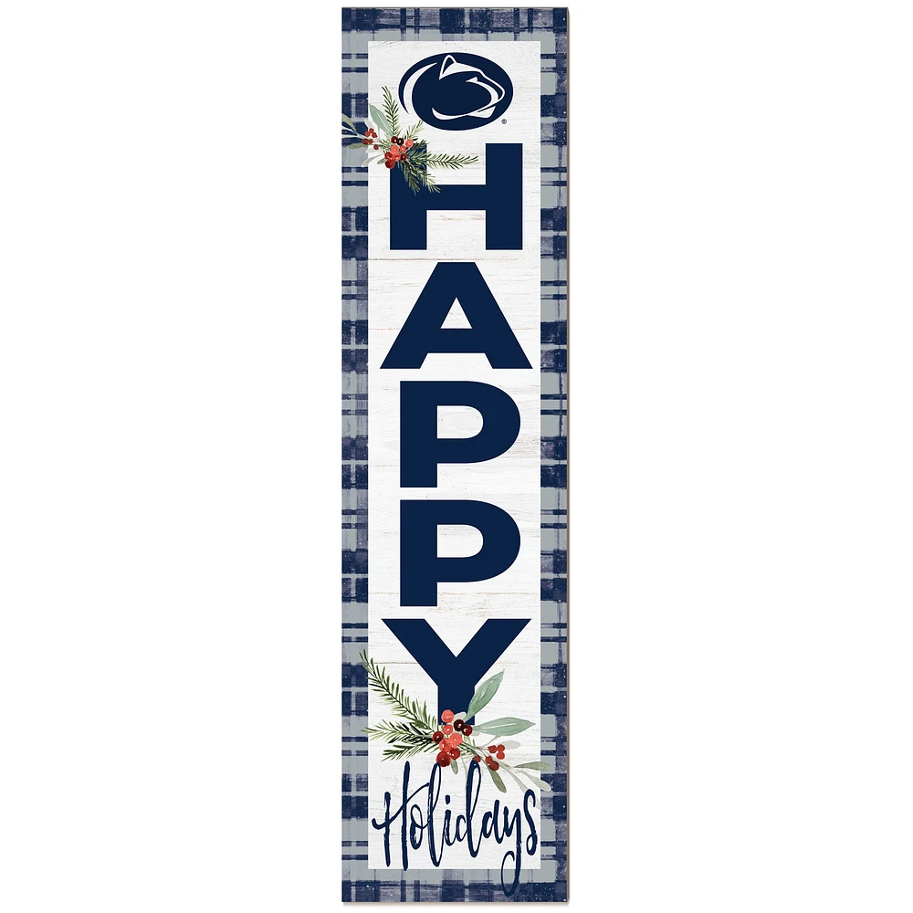 Penn State Nittany Lions 12'' x 48'' Happy Holidays Outdoor Leaner