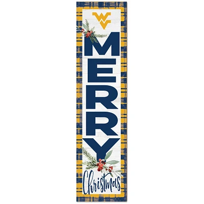 West Virginia Mountaineers 12'' x 48'' Outdoor Christmas Leaner