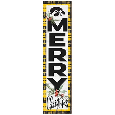 Iowa Hawkeyes 12'' x 48'' Outdoor Christmas Leaner