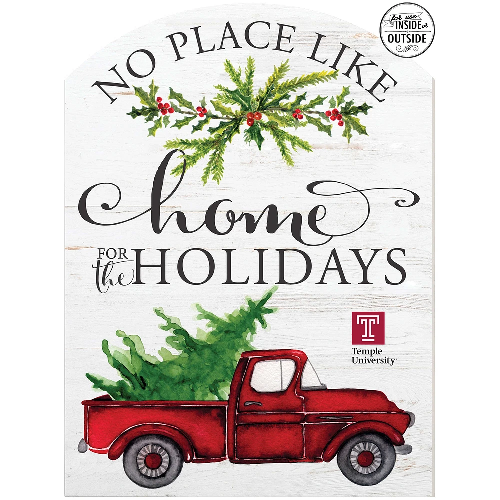 Temple Owls 16'' x 22'' Holiday Marquee Sign